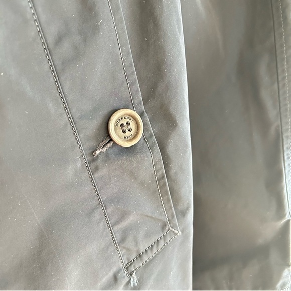 Burberry Brit Navy Hooded Short Trench Coat sz XS - Picture 6 of 9